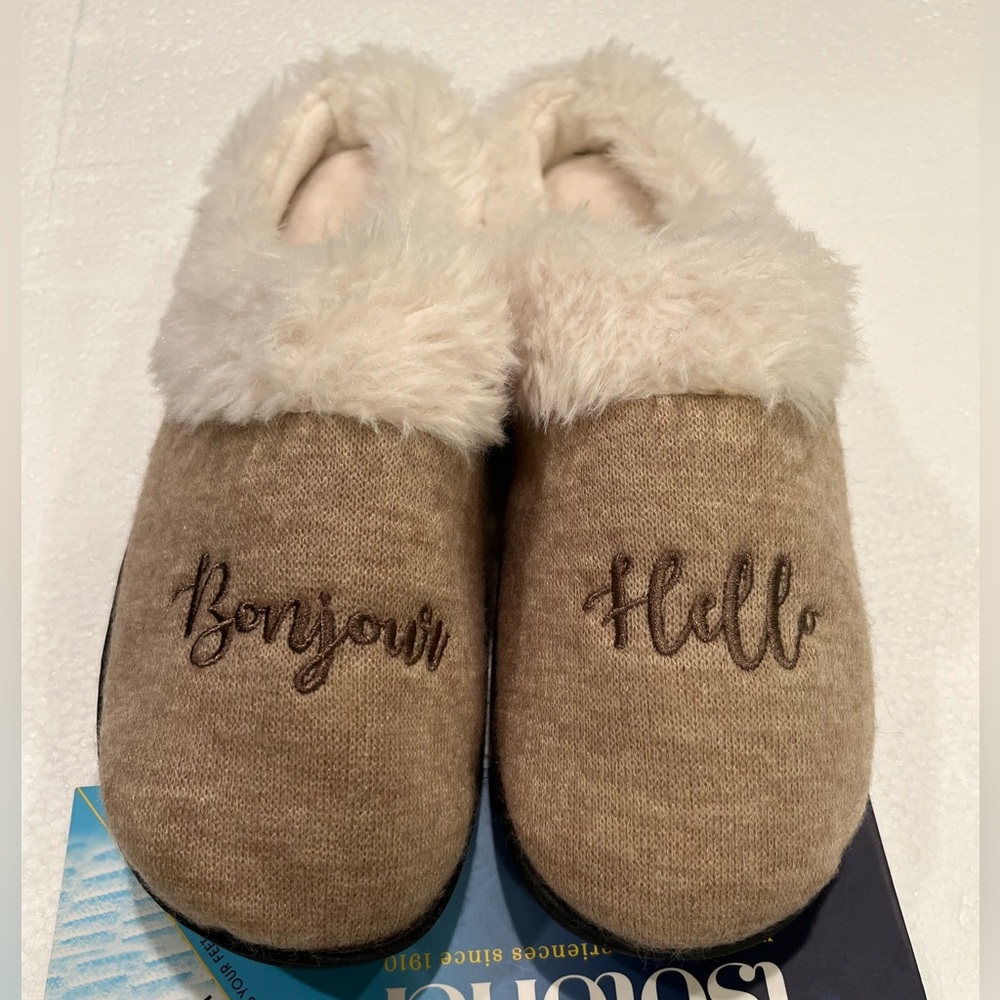 Women’s ISOTONER Heather Slippers Sz 7.5/8 360 memory foam Machine Washable